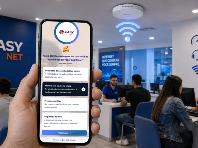 Como criar pesquisas de satisfação usando hotspot Wi-Fi