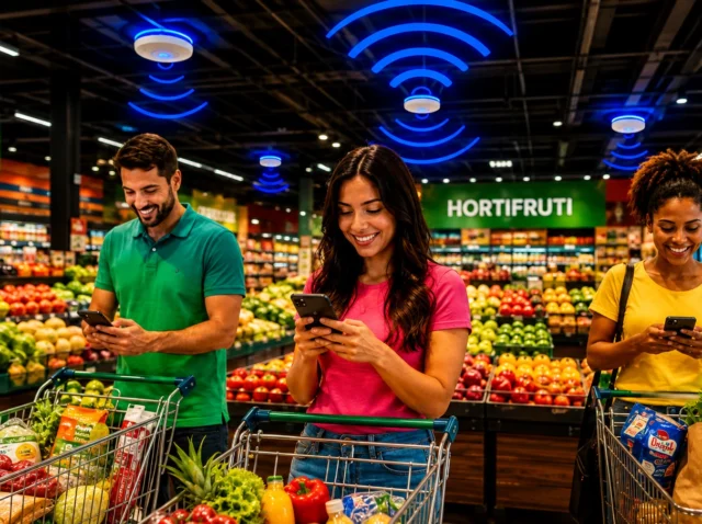 Hotspot Wi-Fi para supermercados: captação de clientes e promoções