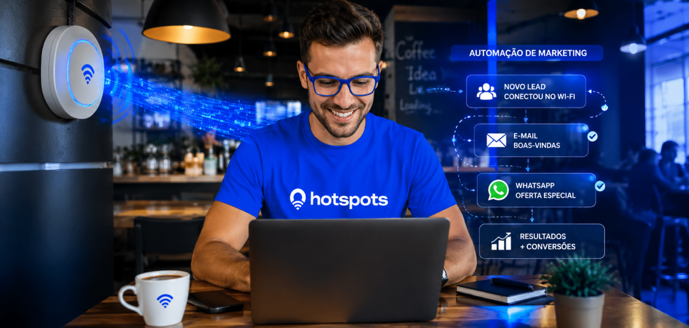 Hotspot Wi-Fi e automação de marketing Hotspot Wi-Fi e automação de marketing