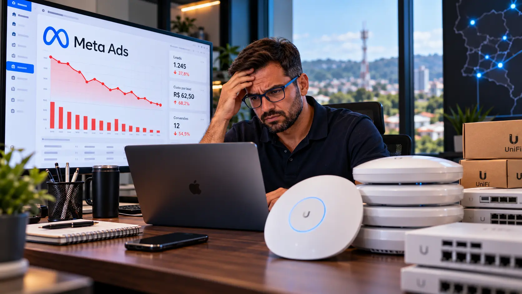 Meta Ads caro? Leads qualificados com Wi-Fi Marketing
